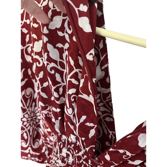 The Kooples Paris Womens 2 SILK Long Dress V Neck Flutter Sleeve Old Money Boho - Picture 9 of 10